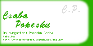 csaba popesku business card